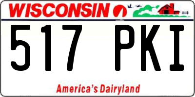 WI license plate 517PKI