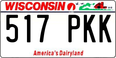 WI license plate 517PKK