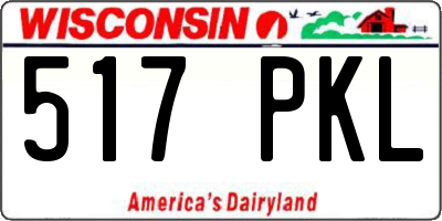 WI license plate 517PKL