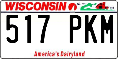 WI license plate 517PKM