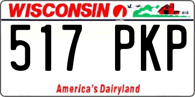 WI license plate 517PKP