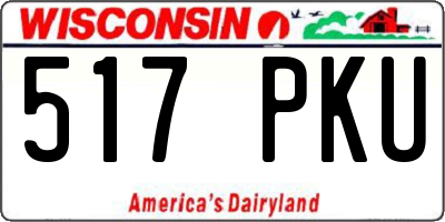 WI license plate 517PKU