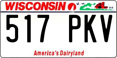 WI license plate 517PKV
