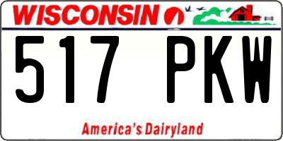 WI license plate 517PKW