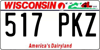 WI license plate 517PKZ