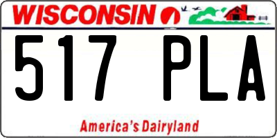 WI license plate 517PLA
