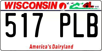 WI license plate 517PLB