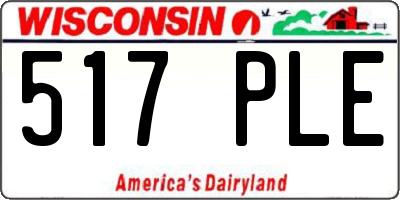 WI license plate 517PLE