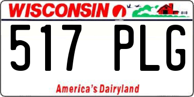 WI license plate 517PLG