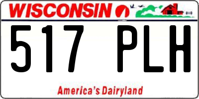WI license plate 517PLH