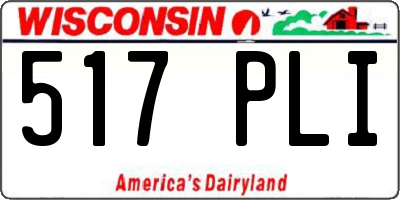 WI license plate 517PLI
