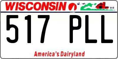 WI license plate 517PLL