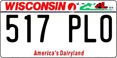 WI license plate 517PLO