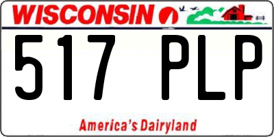 WI license plate 517PLP