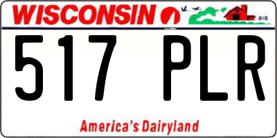 WI license plate 517PLR
