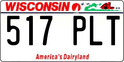 WI license plate 517PLT