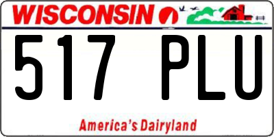 WI license plate 517PLU