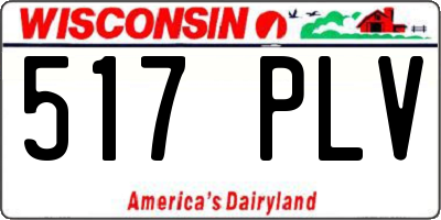 WI license plate 517PLV