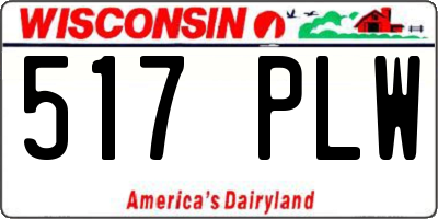WI license plate 517PLW