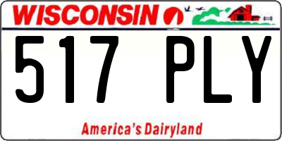 WI license plate 517PLY