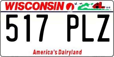 WI license plate 517PLZ