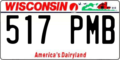 WI license plate 517PMB