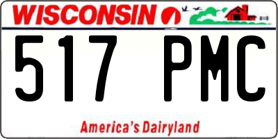 WI license plate 517PMC