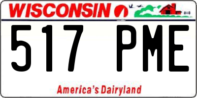 WI license plate 517PME