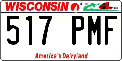 WI license plate 517PMF