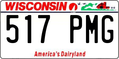 WI license plate 517PMG