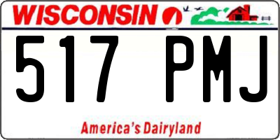 WI license plate 517PMJ