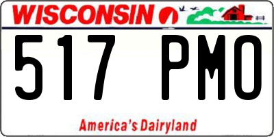 WI license plate 517PMO