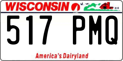 WI license plate 517PMQ
