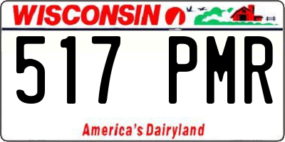 WI license plate 517PMR