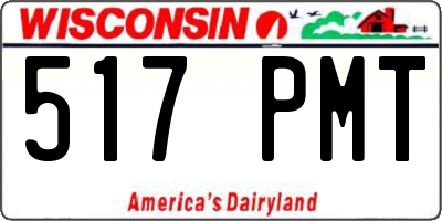WI license plate 517PMT
