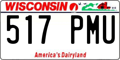 WI license plate 517PMU