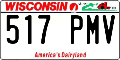 WI license plate 517PMV