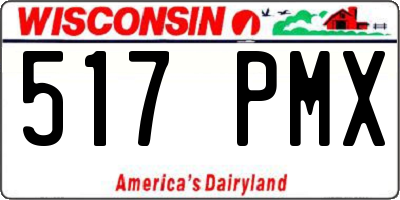WI license plate 517PMX