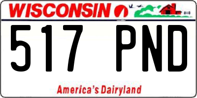 WI license plate 517PND