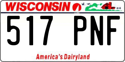 WI license plate 517PNF