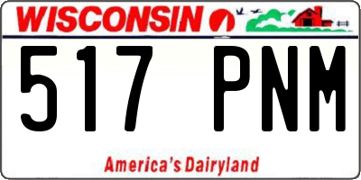 WI license plate 517PNM
