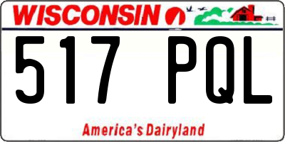 WI license plate 517PQL