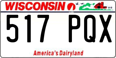 WI license plate 517PQX