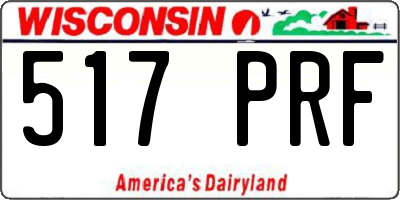 WI license plate 517PRF