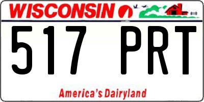 WI license plate 517PRT