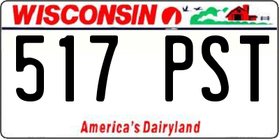 WI license plate 517PST