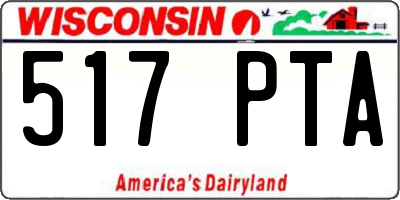 WI license plate 517PTA