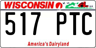 WI license plate 517PTC