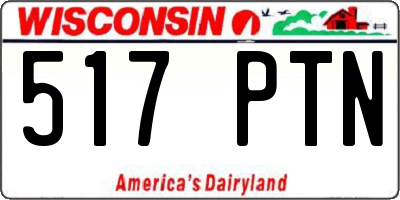 WI license plate 517PTN