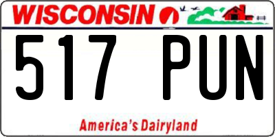 WI license plate 517PUN